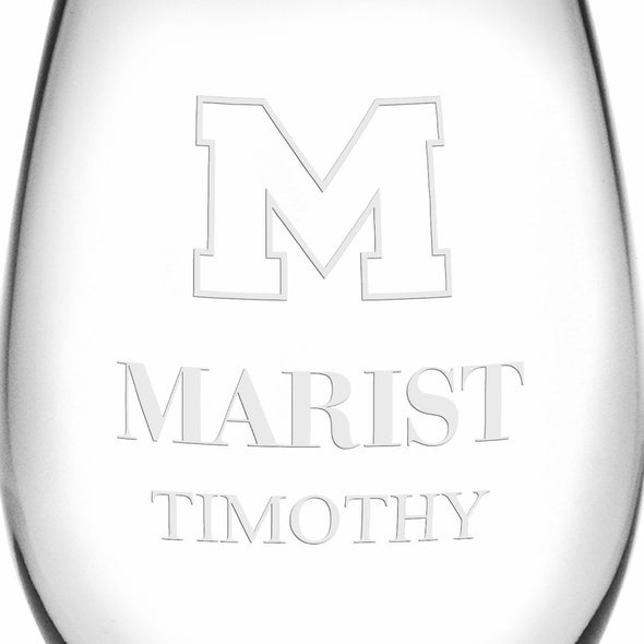 Marist Stemless Wine Glasses Made in the USA - Set of 4 Shot #3
