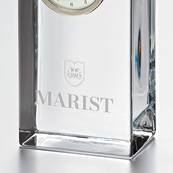 Marist Tall Glass Desk Clock by Simon Pearce Shot #2