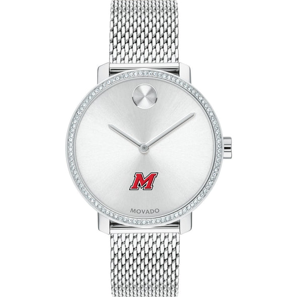 Marist Women's Movado Bold with Crystal Bezel & Mesh Bracelet Shot #2