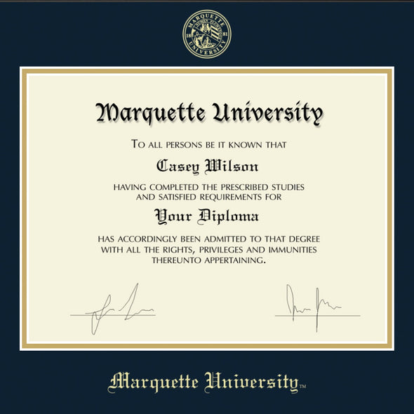 Marquette Diploma Frame, the Fidelitas Shot #2