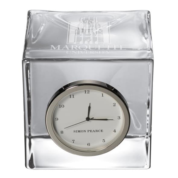 Marquette Glass Desk Clock by Simon Pearce Shot #2