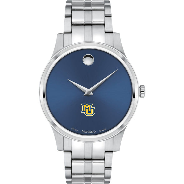Marquette Men's Movado Collection Stainless Steel Watch with Blue Dial Shot #2