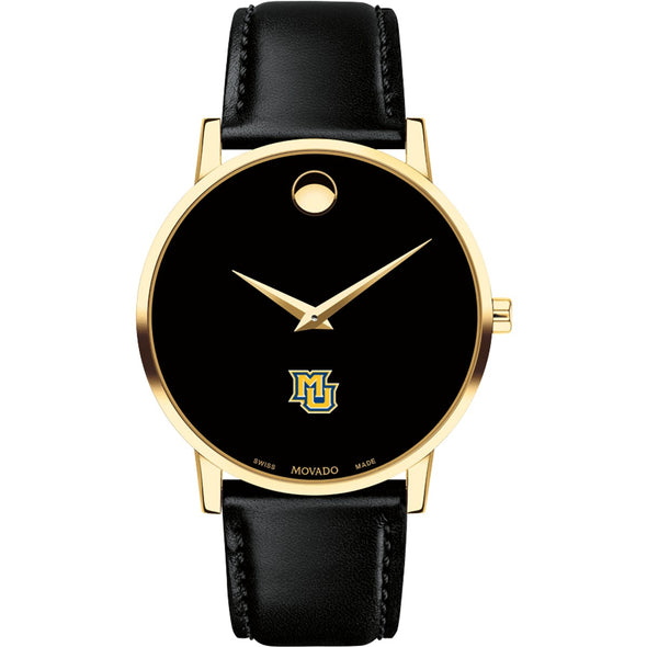 Marquette Men's Movado Gold Museum Classic Leather Shot #2