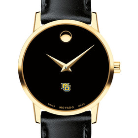 Marquette Women's Movado Gold Museum Classic Leather Shot #1