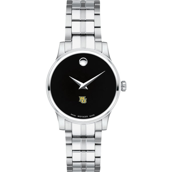 Marquette Women's Movado Stainless Steel Watch with Black Dial Shot #2