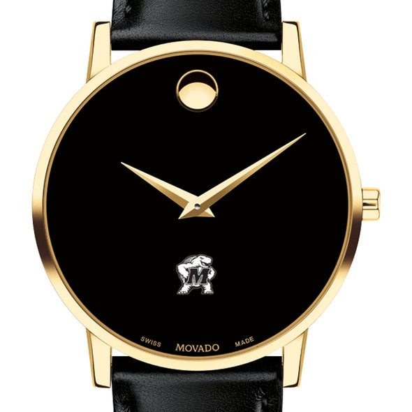 Maryland Men&#39;s Movado Gold Museum Classic Leather Shot #1