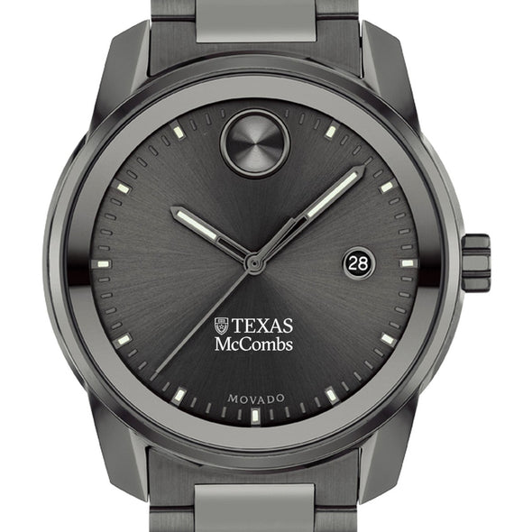 McCombs School of Business Men's Movado BOLD Gunmetal Grey with Date Window Shot #1