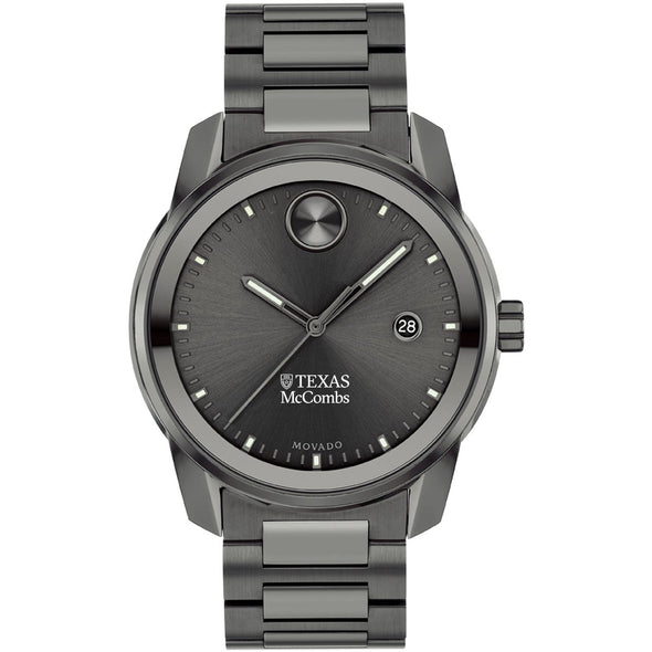 McCombs School of Business Men's Movado BOLD Gunmetal Grey with Date Window Shot #2