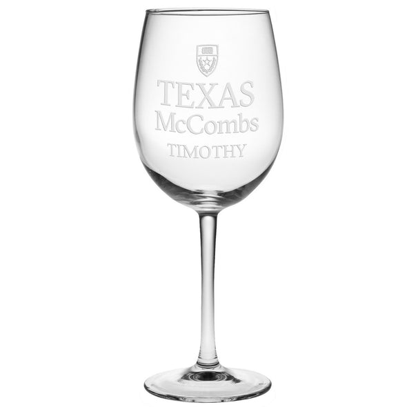 McCombs School of Business Red Wine Glasses - Set of 2 - Made in the USA Shot #2