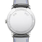 Men's Baume et Mercier 42mm Classima Automatic Watch with White Dial & Black Leather Strap Caseback Engraving