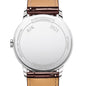 Men's Baume et Mercier 42mm Classima Watch with Silver Dial & Brown Leather Strap Back Engraving