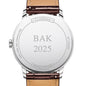 Men's Baume et Mercier 42mm Classima Watch with Silver Dial & Brown Leather Strap Back Engraving