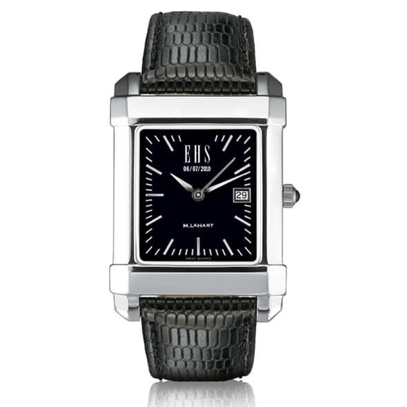 Men's Black Quad Watch with Leather Strap Shot #1