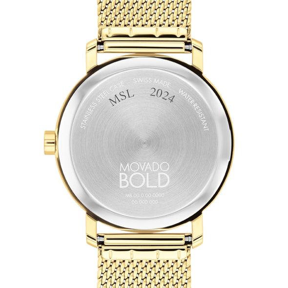 Men&#39;s Movado BOLD Gold with Mesh Bracelet Back with Personalization