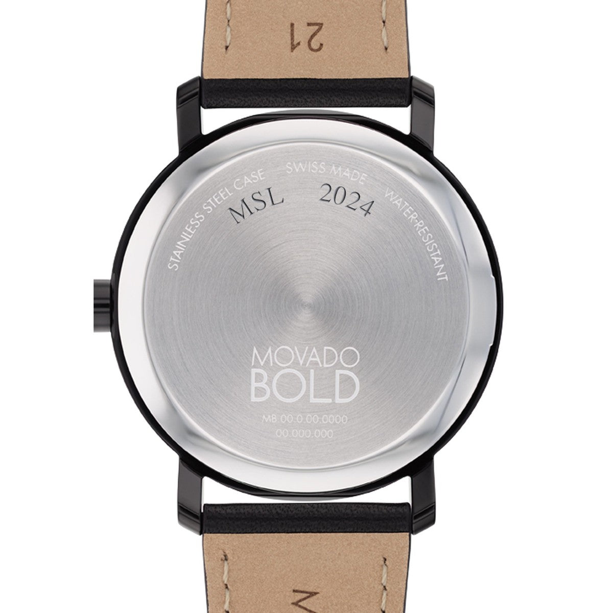 Columbia University Men's Movado BOLD with Black Leather Strap | M