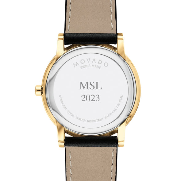 Men&#39;s Movado Gold Museum Classic Leather Back with Personalization