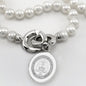 Merchant Marine Academy Pearl Necklace with Sterling Silver Charm Shot #2