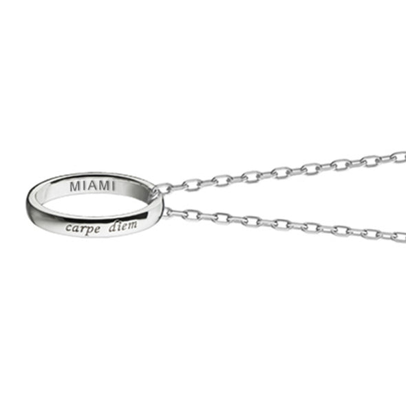 Miami Monica Rich Kosann "Carpe Diem" Poesy Ring Necklace in Silver Shot #3