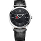 Miami University Men's Baume et Mercier 40mm Classima Quartz Watch with Black Dial & Black Leather Strap Shot #2