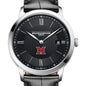 Miami University Men's Baume et Mercier 40mm Classima Quartz Watch with Black Dial & Black Leather Strap Shot #1