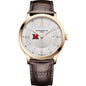 Miami University Men's Baume et Mercier 40mm Gold PVD Classima Watch with Silver Dial & Dark Brown Leather Strap Shot #2