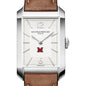 Miami University Men's Baume et Mercier 43X27mm Hampton Watch with Silver Dial & Tan Leather Strap Shot #1