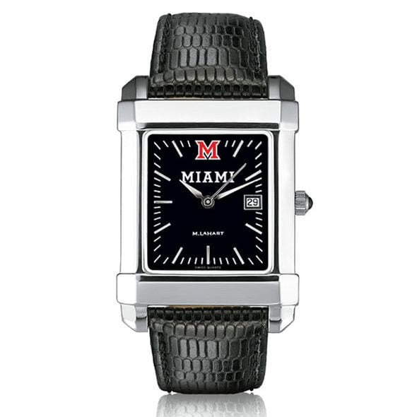 Miami University Men's Black Quad with Leather Shot #2