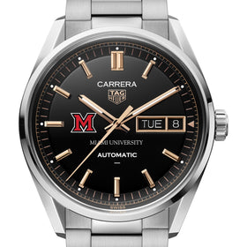 Miami University Men's TAG Heuer Carrera Day-Date with Black Dial Shot #1