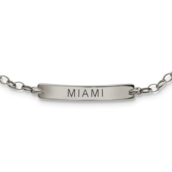 Miami University Monica Rich Kosann Petite Poesy Bracelet in Silver Shot #2