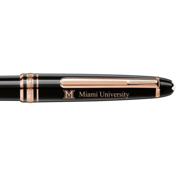 Miami University Montblanc Meisterstück Classique Ballpoint Pen in Red Gold Shot #2