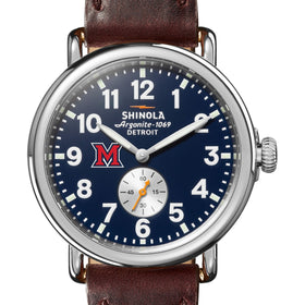 Miami University Shinola Watch, The Runwell 41 mm Midnight Blue Dial Shot #1