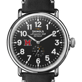 Miami University Shinola Watch, The Runwell 47 mm Black Dial Shot #1