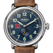 Miami University Shinola Watch, The Runwell Automatic 45 mm Blue Dial and British Tan Strap at M.LaHart & Co.