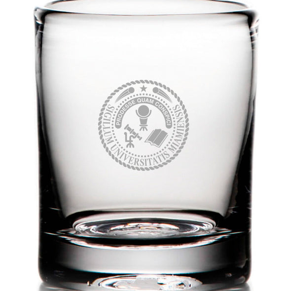 Miami University Whiskey Glass by Simon Pearce Shot #2