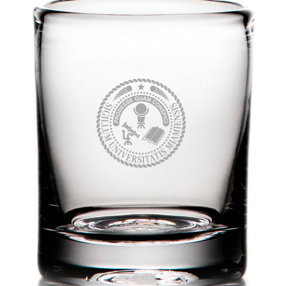 Miami University Whiskey Glasses by Simon Pearce Shot #2
