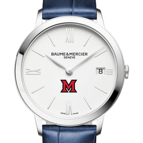 Miami University Women's Baume et Mercier 36.5mm Classima Watch with White Dial & Blue Leather Strap Shot #1