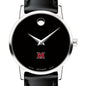 Miami University Women's Movado Museum with Leather Strap Shot #1