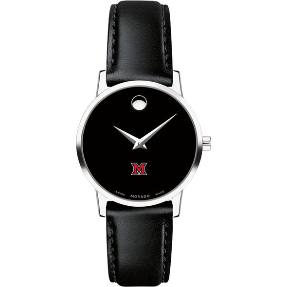 Miami University Women&#39;s Movado Museum with Leather Strap Shot #2