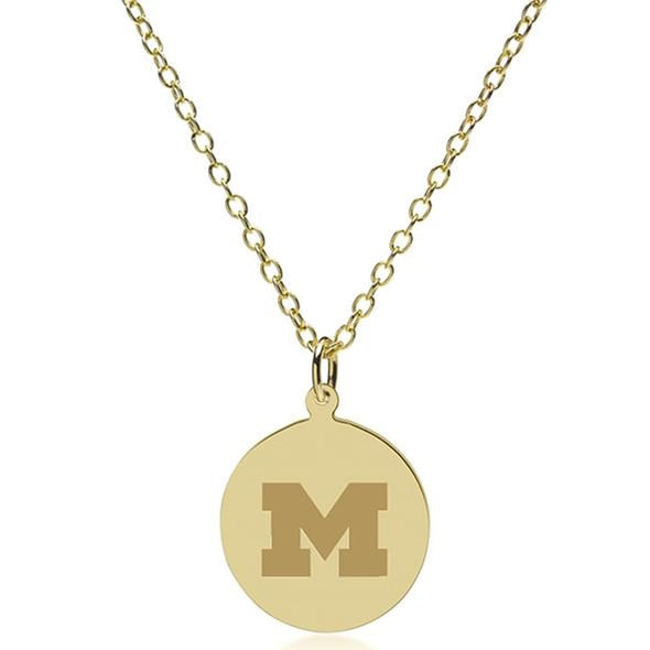 Michigan 14K Gold Pendant &amp; Chain Shot #2