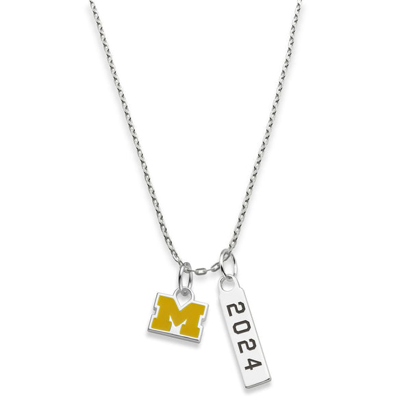 Michigan Class Year Sterling Silver Necklace Shot #2