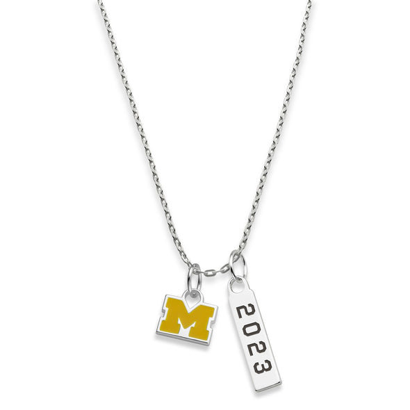 Michigan Class Year Sterling Silver Necklace Shot #4