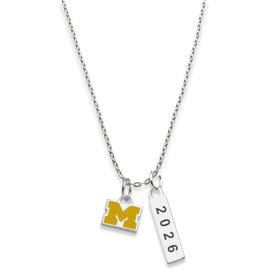 Michigan Class Year Sterling Silver Necklace Shot #1