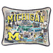 Michigan Embroidered Pillow