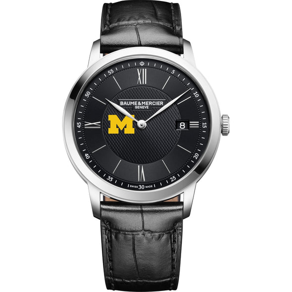 Michigan Men's Baume et Mercier 40mm Classima Quartz Watch with Black Dial & Black Leather Strap Shot #2