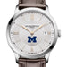 Michigan Men's Baume et Mercier 40mm Classima Quartz Watch with Silver Dial & Dark Brown Leather Strap