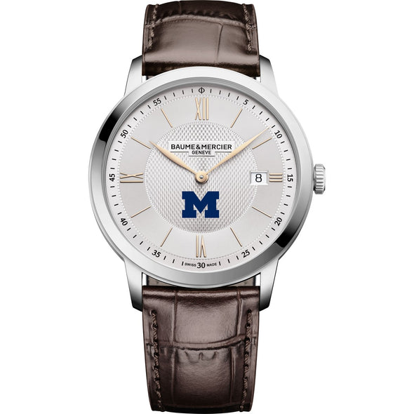 Michigan Men's Baume et Mercier 40mm Classima Quartz Watch with Silver Dial & Dark Brown Leather Strap Shot #2