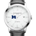 Michigan Men's Baume et Mercier 42mm Classima Automatic Watch with White Dial & Black Leather Strap