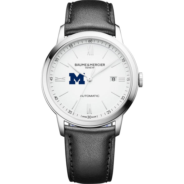Michigan Men's Baume et Mercier 42mm Classima Automatic Watch with White Dial & Black Leather Strap Shot #2