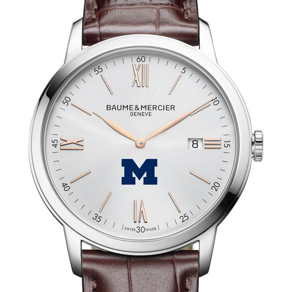 Michigan Men's Baume et Mercier 42mm Classima Watch with Silver Dial & Brown Leather Strap Shot #1
