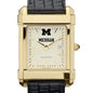 Michigan Men's Gold Quad with Leather Strap Shot #1